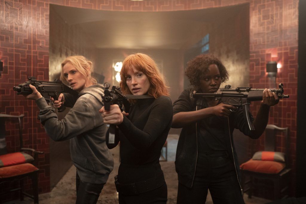 Marie (Diane Kruger), Mason “Mace” Brown (Jessica Chastain) y Khadijah (Lupita Nyong'o) en 'Agentes 355'. DIAMOND FILMS