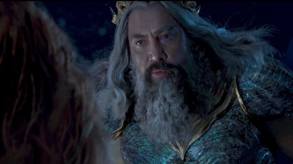 Javier Bardem es Tritón  en la sirenita (2023).DISNEY