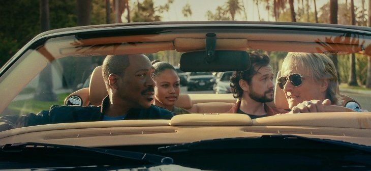 de I a D Eddie Murphy, Taylour Paige, , Joseph Gordon-Levitt y Bronson Pinchot en Superdetective en Hollywood Axel F. 
