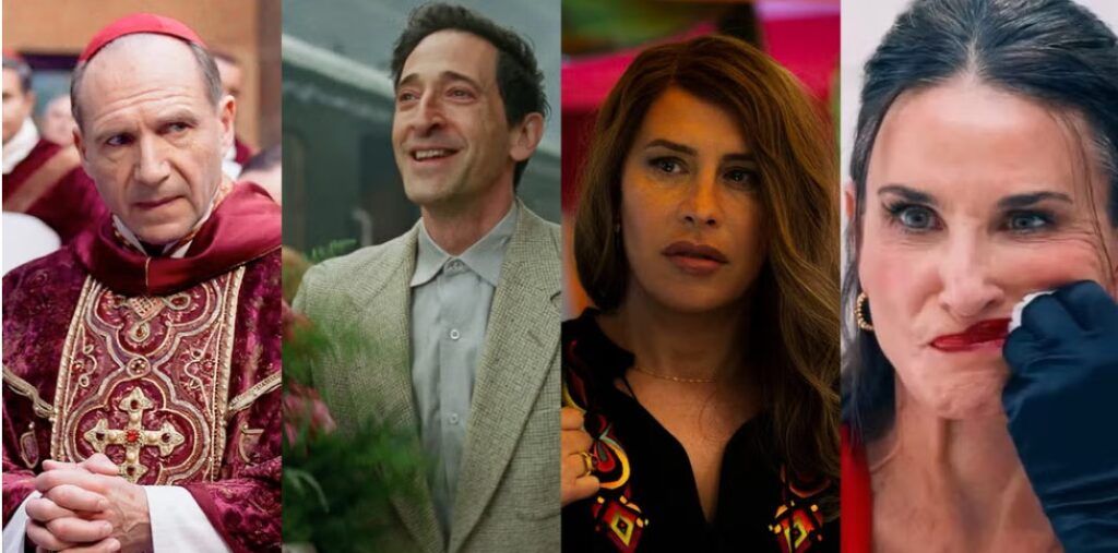 Ralph Fiennes, Adrien Brodi, Karla Sofia Gascón y Demi Moore entre los favoritos a ganar las nominaciones a los Oscar 2025