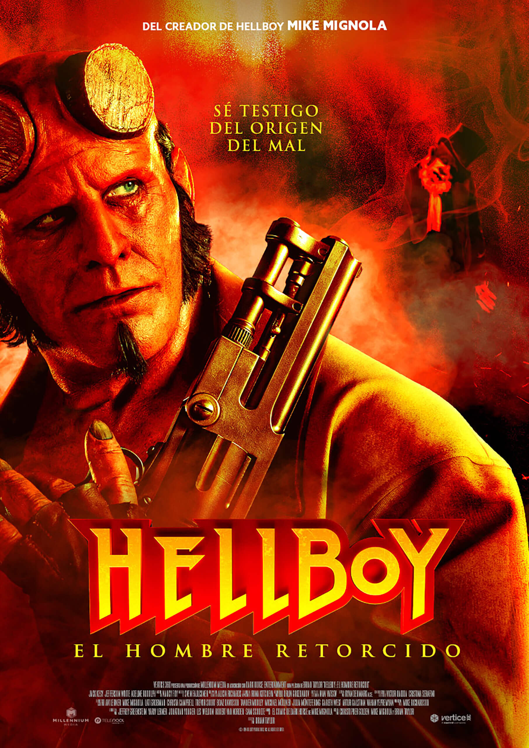 cartel oficial de Hellboy: el hombre retorcido.