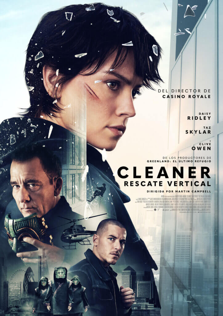 cartel oficial de cleaner: rescate vertical. 